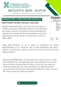 Butlletí n. 36/25 – 30.07.25