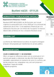 Butlletí n. 48/25 – 08.11.25