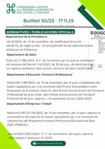 Butlletí n. 50/25 – 17.11.25