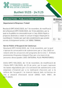 Butlletí n. 51/25 – 24.11.25