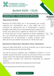 Butlletí n. 53/25 – 01.12.25