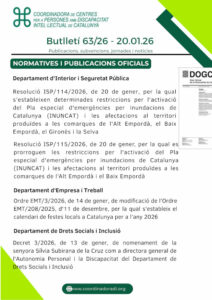 Butlletí n. 63/26 – 20.01.26