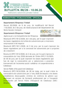 Butlletí n. 90/26 – 19.06.26