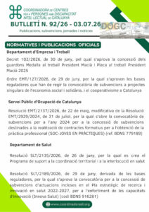 Butlletí n. 92/26 – 03.07.26