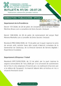 Butlletí n. 97/26 – 20.07.26